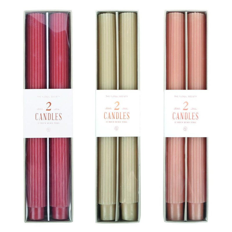 media image for Fancy Taper Candles in Various Colors & Styles 299