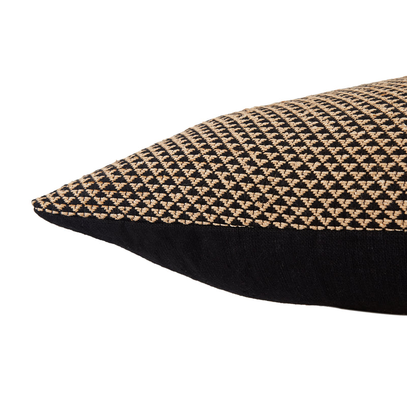 media image for Sila Geometric Pillow in Light Tan & Black by Jaipur Living 269
