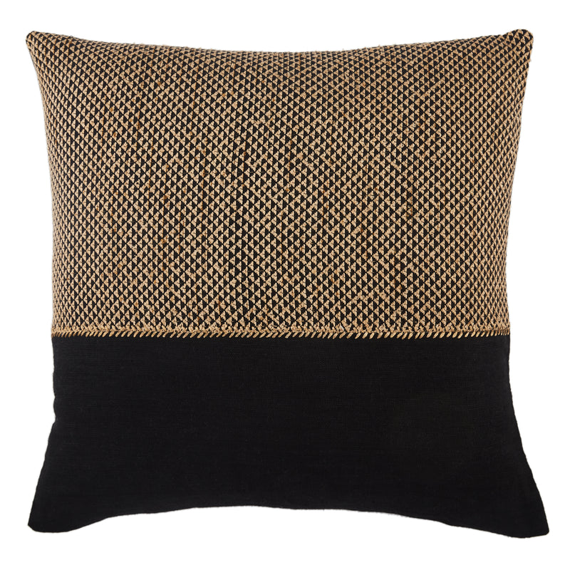 media image for Sila Geometric Pillow in Light Tan & Black by Jaipur Living 283