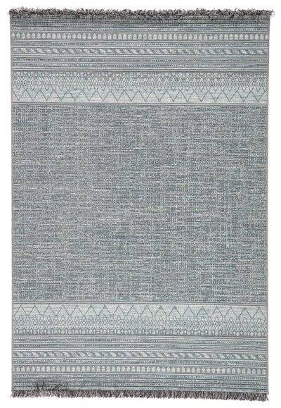 product image of Rao Indoor/ Outdoor Border Gray/ Light Blue Rug by Jaipur Living 563
