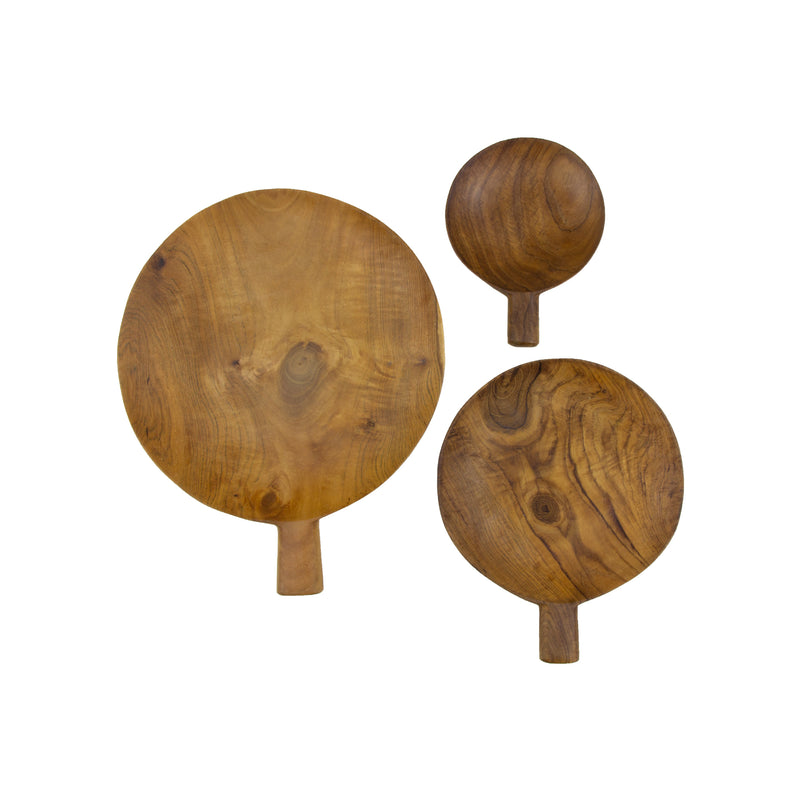 media image for teak root paddle tray in various sizes by sir madam 1 241