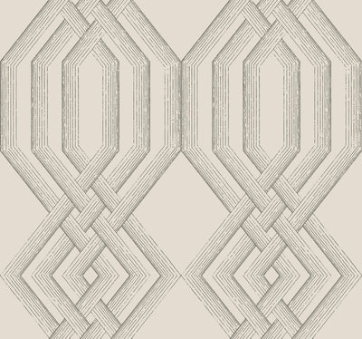 product image of Etched Lattice Wallpaper in Charcoal from the Handpainted Traditionals Collection by York Wallcoverings 520