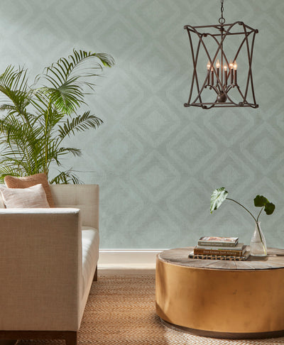 product image for Diamond Channel Wallpaper in Green from the Handpainted Traditionals Collection by York Wallcoverings 84