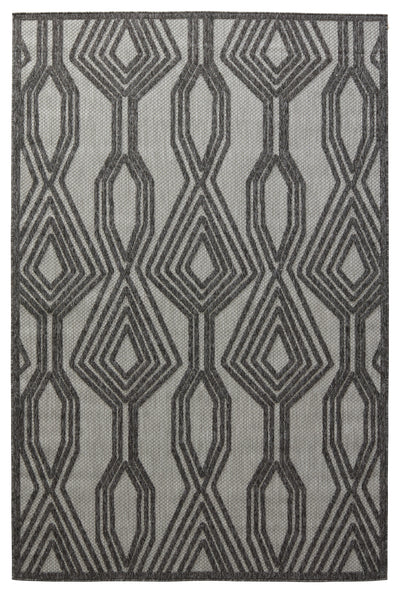 product image for Tajiri Adana Indoor/Outdoor Dark Gray & Silver Rug by Nikki Chu 1 88