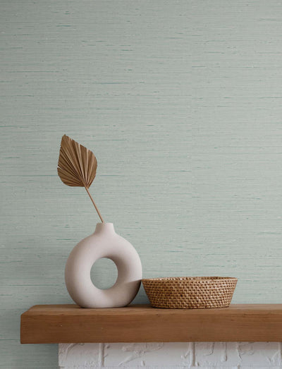 product image for Seahaven Rushcloth Seaglass Wallpaper from the Even More Textures Collection by Seabrook 54