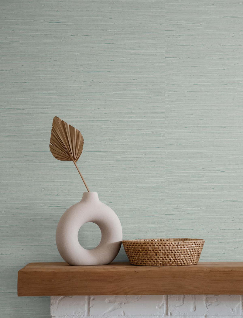 media image for Seahaven Rushcloth Seaglass Wallpaper from the Even More Textures Collection by Seabrook 261
