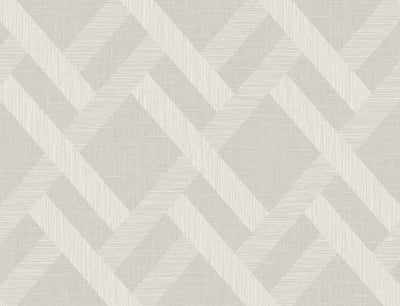 product image of Linen Trellis Morning Fog Wallpaper from the Even More Textures Collection by Seabrook 597