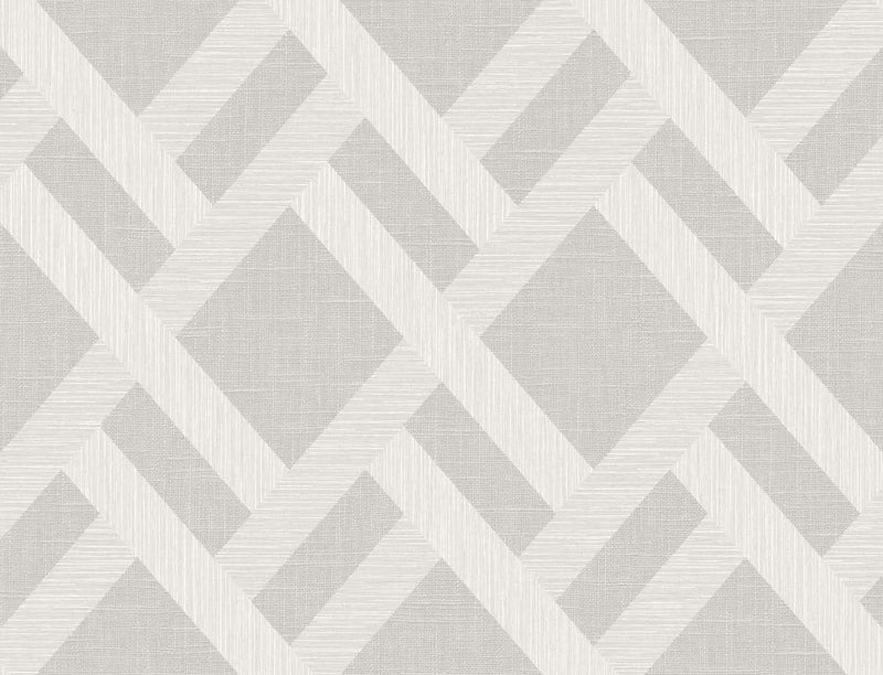 media image for Linen Trellis Pavestone Wallpaper from the Even More Textures Collection by Seabrook 296