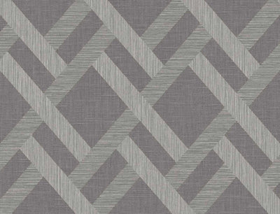 product image for Linen Trellis Ash Wallpaper from the Even More Textures Collection by Seabrook 79