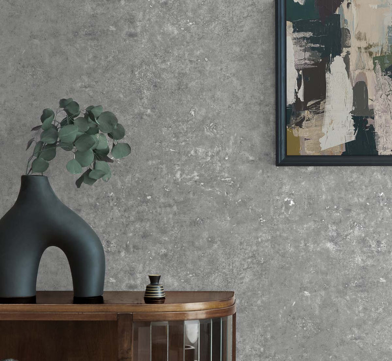 media image for Cement Faux Stoneware & Metallic Silver Wallpaper from the Even More Textures Collection by Seabrook 27