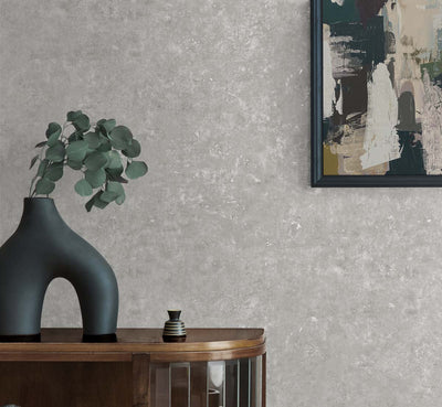 product image for Cement Faux Silo & Metallic Silver Wallpaper from the Even More Textures Collection by Seabrook 64