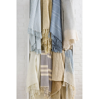product image for Trestle TSL-2001 Woven Throw in Denim & White by Surya 58