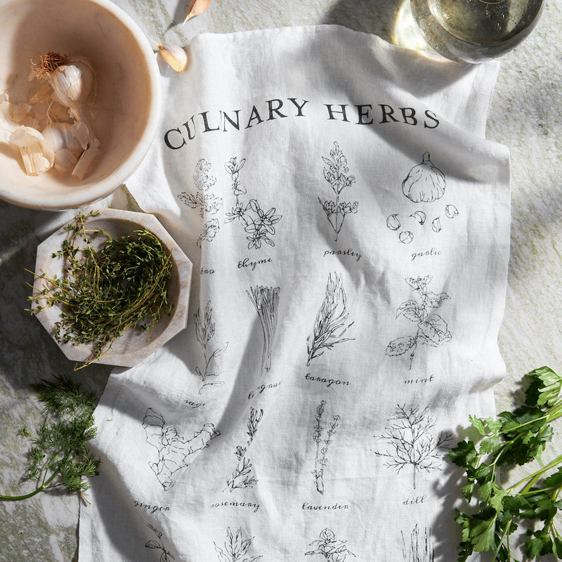 media image for Culinary Herbs Tea Towel2 227