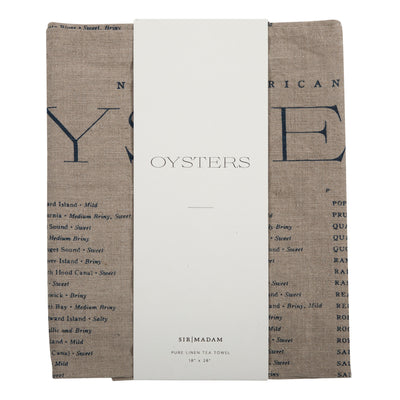 product image for Oyster List Tea Towel design by Sir/Madam 68