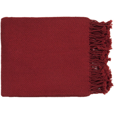 product image for Turner TUR-8405 Woven Throw in Bright Red by Surya 89