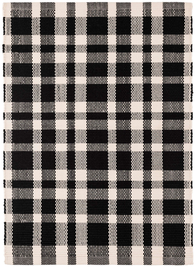media image for tattersall black indoor outdoor rug by annie selke da982 1014 1 299