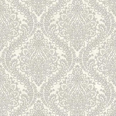 product image for Tattersall Damask Wallpaper in Silver and Grey by Antonina Vella for York Wallcoverings 97