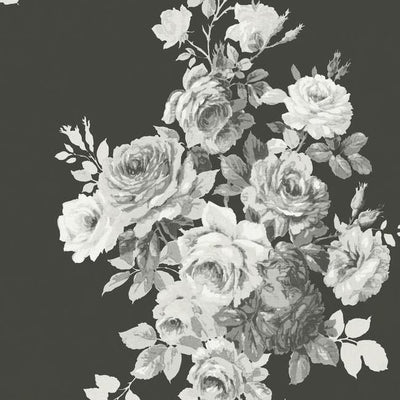 product image for Tea Rose Wallpaper in Black and White from Magnolia Home Vol. 2 by Joanna Gaines 31