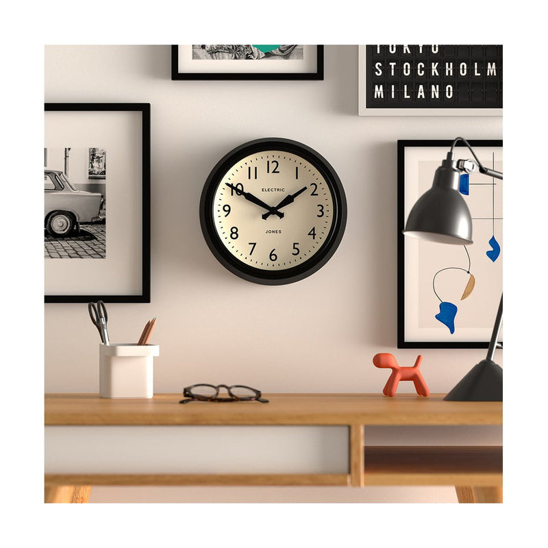 media image for Jones Telecom Wall Clock in Black 240