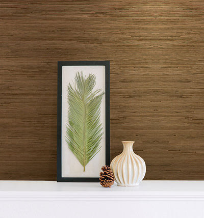 product image for Tereza Copper Foil Grasscloth Wallpaper from the Jade Collection by Brewster Home Fashions 30