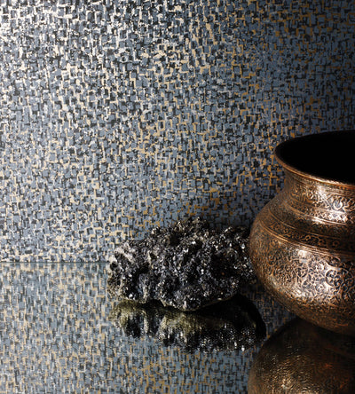 product image for Tesserae Wallpaper in Slate and Metallic Bronze from the Pasha Collection by Osborne & Little 9