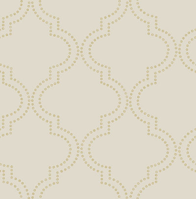 product image for Tetra Beige Quatrefoil Wallpaper from the Symetrie Collection by Brewster Home Fashions 84