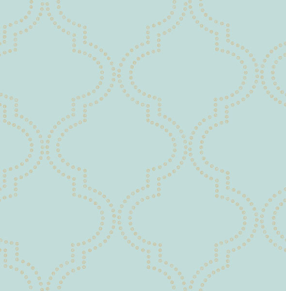 media image for sample theory turquoise geometric wallpaper from the symetrie collection by brewster home fashions 1 28