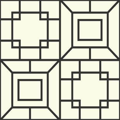 media image for Theorem Geometric Wallpaper in Black and White by Ashford House for York Wallcoverings 286