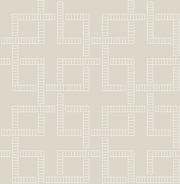 media image for Theory Beige Geometric Wallpaper from the Symetrie Collection by Brewster Home Fashions 270
