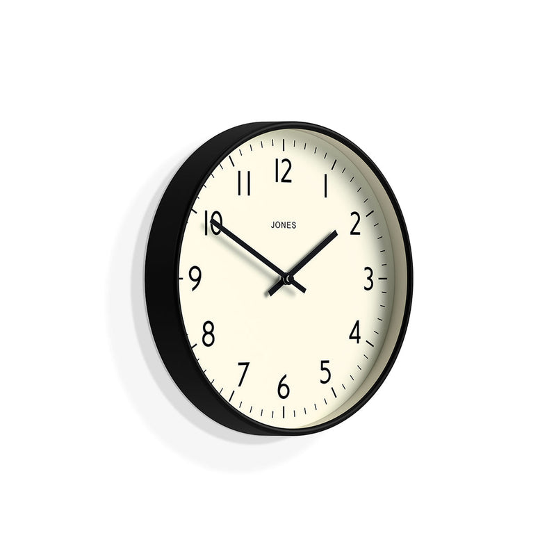 media image for Jones Studio Wall Clock in Black and Cream 276