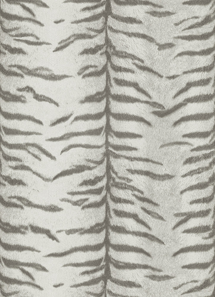 media image for Tiger Pattern Wallpaper in Grey design by BD Wall 255