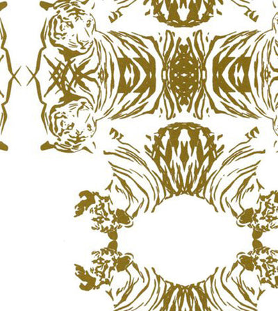 product image for Tigerlace Wallpaper in Gold design by Cavern Home 8