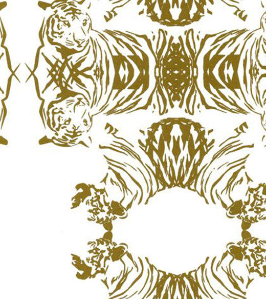 media image for Tigerlace Wallpaper in Gold design by Cavern Home 251