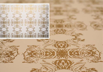 product image for Tigerlace Wallpaper in Gold design by Cavern Home 55