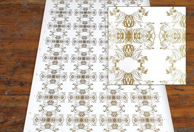 product image for Tigerlace Wallpaper in Gold design by Cavern Home 0