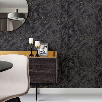 product image for Titania Marble Texture Wallpaper in Black from the Polished Collection by Brewster Home Fashions 54
