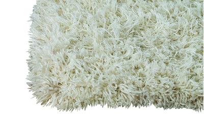 product image for Tokyo Collection Hand Knotted Shaggy Wool and Linen Area Rug in White design by Mat the Basics 42