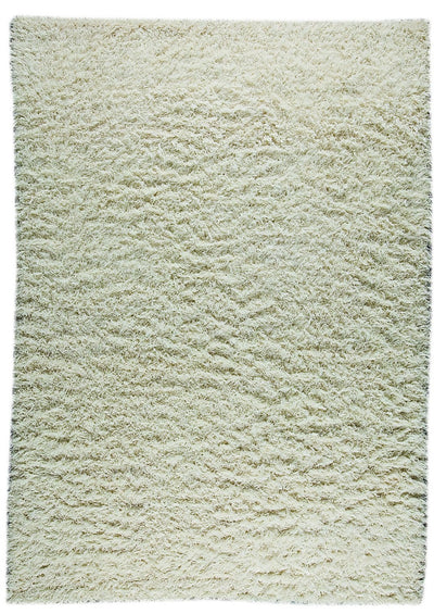 product image for Tokyo Collection Hand Knotted Shaggy Wool and Linen Area Rug in White design by Mat the Basics 57