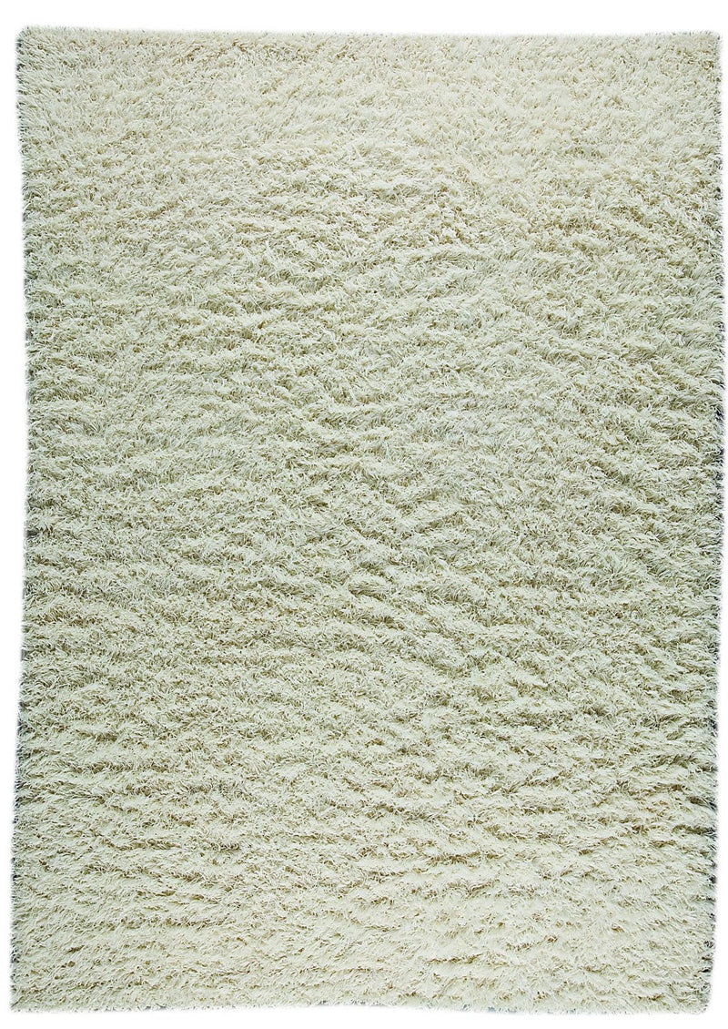 media image for Tokyo Collection Hand Knotted Shaggy Wool and Linen Area Rug in White design by Mat the Basics 290