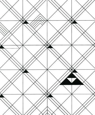 product image for Trellis Wallpaper in Black design by Cavern Home 7