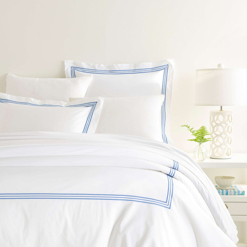 media image for trio french blue duvet cover by annie selke trfbdcq 1 215