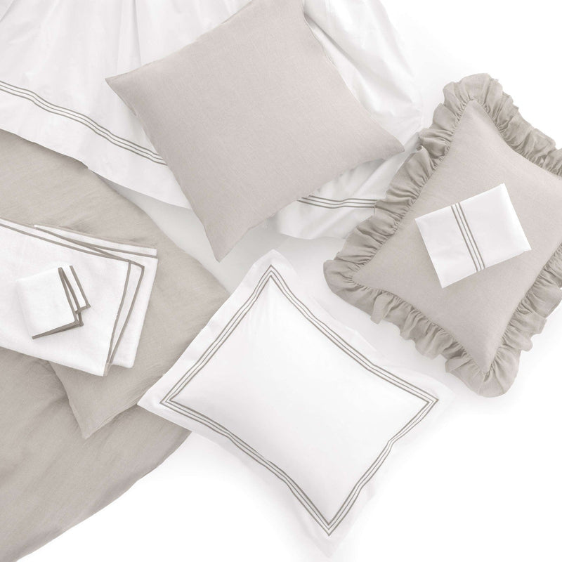 media image for trio pearl grey duvet cover by annie selke trgdcq 3 232