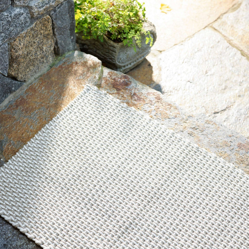 media image for two tone rope platinum white indoor outdoor rug by annie selke da410 2518 4 216