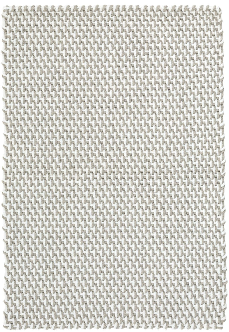 media image for two tone rope platinum white indoor outdoor rug by annie selke da410 2518 1 24