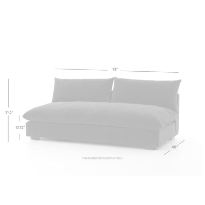 product image for Grant Armless Sofa In Oatmeal 8