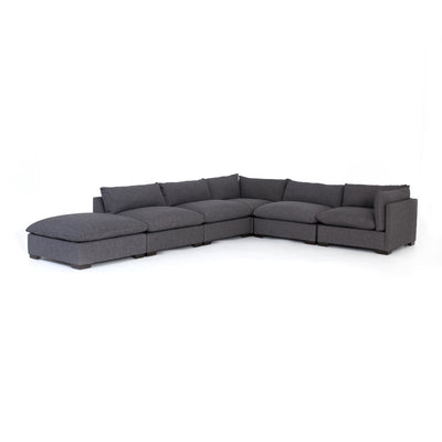 product image of Westwood 5 Pc Sectional Ottoman In Bennett Charcoal 553
