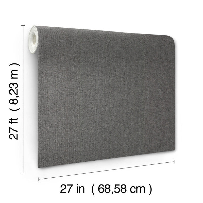 media image for Hardy Linen High Performance Vinyl Wallpaper in Onyx 245