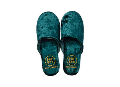 product image of velvet slipper small green design by puebco 1 555