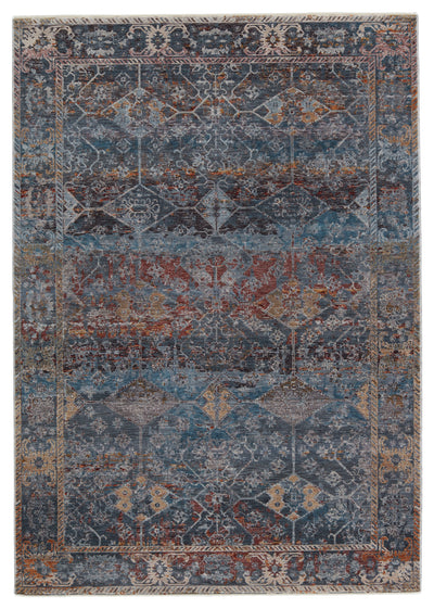 product image of Valentia Thessaly Dark Blue & Red Rug 1 564