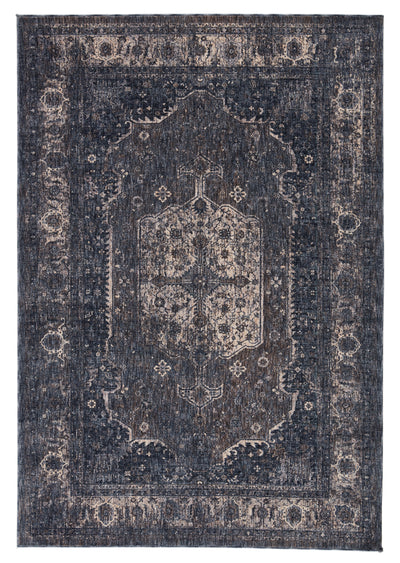 product image of Temple Medallion Blue & Gray Rug by Jaipur Living 597